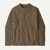 Recycled Wool-Blend Cable-Knit Crewneck Sweater