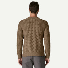 Recycled Wool-Blend Cable-Knit Crewneck Sweater