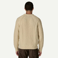 Recycled Wool-Blend Cable-Knit Crewneck Sweater